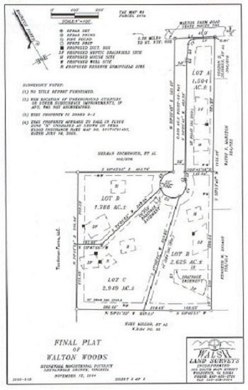 plat of Walton Woods